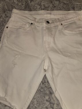 J Brand Slim White Men's Jeans with Subtle Distressing
